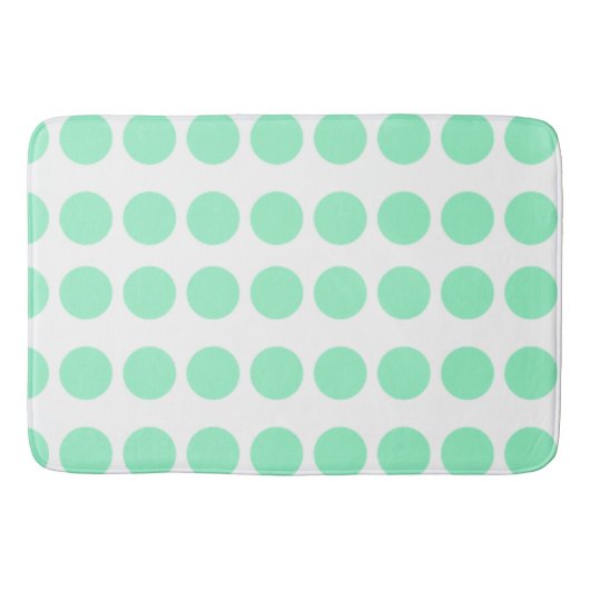 Groen poka Dots Design Badmat (Voorkant)