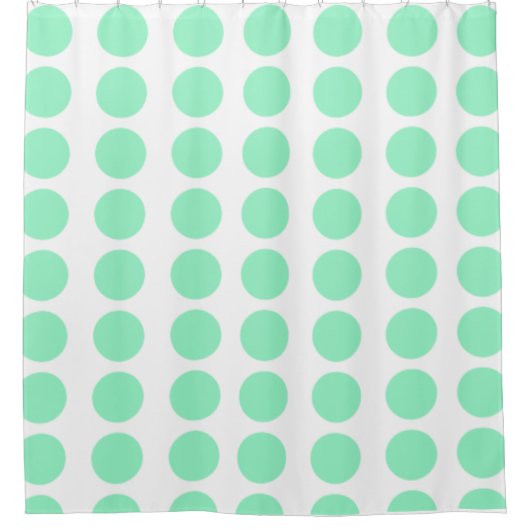 Groen poka Dots Design Douchegordijn (Voorkant)