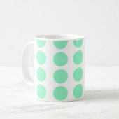 Groen poka Dots Design Koffiemok (Voorkant links)