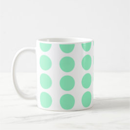 Groen poka Dots Design Koffiemok