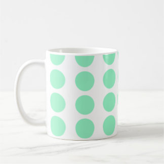 Groen poka Dots Design Koffiemok