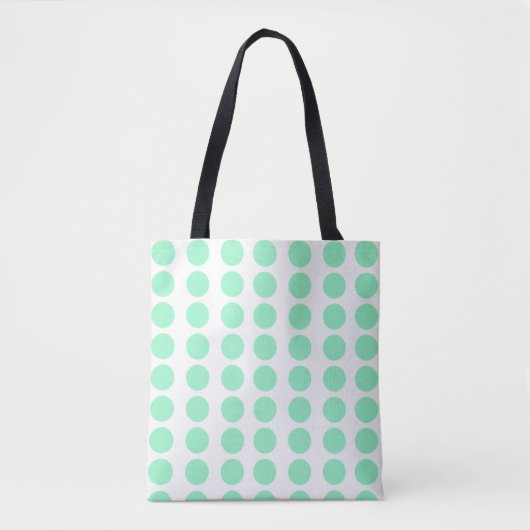 Groen poka Dots Design Tote Bag (Voorkant)