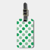 Groen pokkenpatroon bagagelabel (Voorkant verticaal)