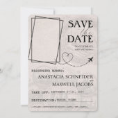 Groen Polen paspoort Bewaar de datum Save The Date (Achterkant)