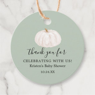 Groen Pomp Thanksgiving Baby Shower Bedankt Bedankjes Labels