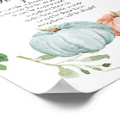 Groen Pompoen Geslacht Onthullen Nachtluiers Teken Poster (Hoek)