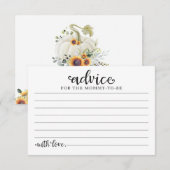 Groen Pompoen Herfst Baby shower Advies Kaarten (Voorkant / Achterkant)