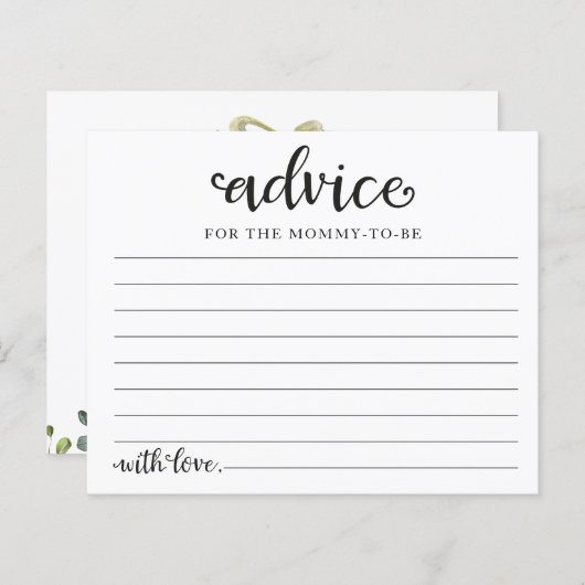 Groen Pompoen Herfst Baby shower Advies Kaarten (Voorkant / Achterkant)