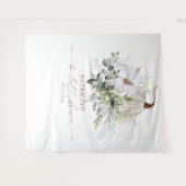 Groen pompoen herfst bruidsdouche achtergrond wandkleed (Voorkant (horizontaal))