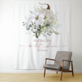 Groen pompoen herfst bruidsdouche achtergrond wandkleed (In situ)