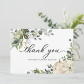 Groen Pompoen Herfst Bruidsdouche Bedankt Kaart (Staand voorkant)