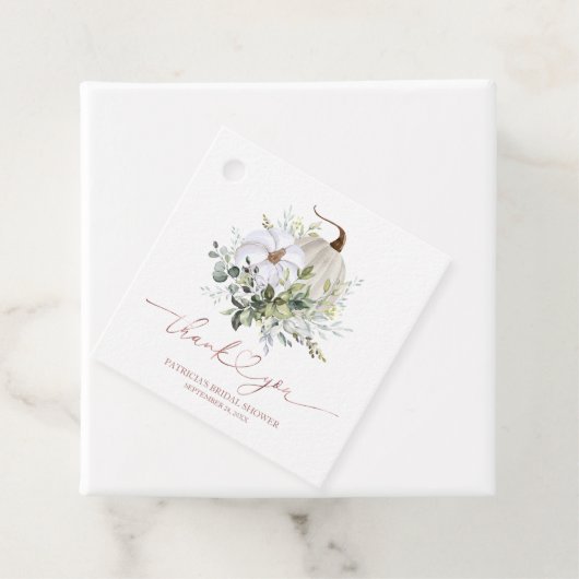 Groen Pompoen Herfst Vrijgezellenfeest Favor Gift  Bedankjes Labels (In situ)