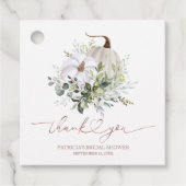 Groen Pompoen Herfst Vrijgezellenfeest Favor Gift Bedankjes Labels (Voorkant)