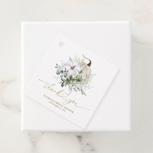 Groen Pompoen Herfst Vrijgezellenfeest Favor Gift  Bedankjes Labels (In situ)