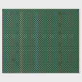 Groen + Pompoen Stippen (Klein) Cadeaupapier (Vlak)