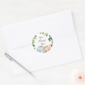 Groen Pompoen Uw bericht Hier Sticker (Envelop)