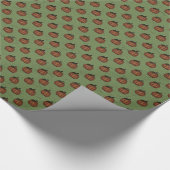 Groen pompoenpapier cadeaupapier (Hoek)