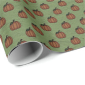 Groen pompoenpapier cadeaupapier (Rol Hoek)