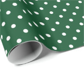 Groen poodots wrapppapier cadeaupapier (Rol Hoek)