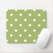 Groen pooldot ontwerp muismat (Met muis)