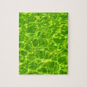Groen poolwaterpatronen Neon Colorful Bright Legpuzzel