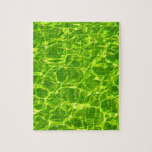 Groen poolwaterpatronen Neon Colorful Bright Legpuzzel (Verticaal)