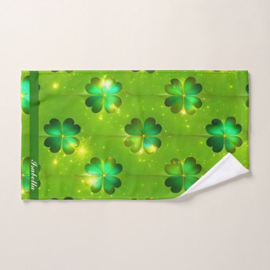 Groen Popular St Patrick's Day Clover Collectie Bad Handdoek (Handdoek)