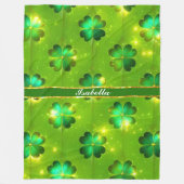 Groen Popular St Patrick's Day Clover Collectie Fleece Deken (Voorkant)