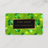 Groen Popular St Patrick's Day Clover Collectie Visitekaartje (Voorkant)