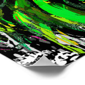 Groen Poster van Lion Head - Lion Face Portret Pos (Hoek)