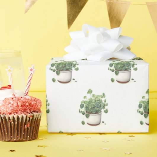 Groen Potten Plant Cadeaupapier (Verjaardagsfeest)