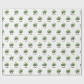 Groen Potten Plant Cadeaupapier (Vlak)