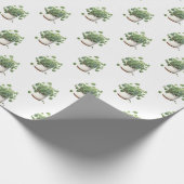 Groen Potten Plant Cadeaupapier (Hoek)