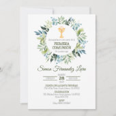 Groen Primera Communie Spaans Eerste Communie Kaart (Voorkant)