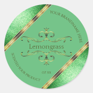 Groen productlabel Faux Gold  decor-grenzen Ronde Sticker