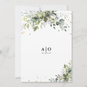 Groen Proefbruiloft Dinereinladung Kaart (Achterkant)