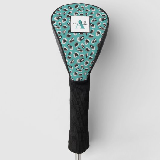 Groen proefdierprintpatroon golfheadcover (Voorkant)