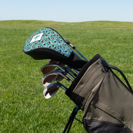 Groen proefdierprintpatroon golfheadcover (Insitu)