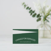 Groen professioneel gebogen en eenvoudig modern visitekaartje (Staand voorkant)