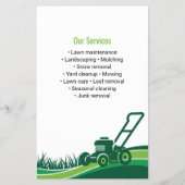 Groen Professionele Gazonverzorging Landscaping Ma Flyer (Achterkant)