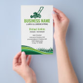 Groen Professionele Gazonverzorging Landscaping Ma Flyer (Hand)