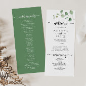 Groen programma Eucalyptus Weddenschap Programmakaart