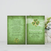 Groen programma voor Ierse klaver en veil bruiloft (Staand voorkant)
