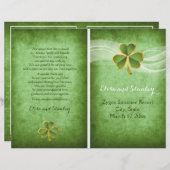 Groen programma voor Ierse klaver en veil bruiloft (Voorkant / Achterkant)
