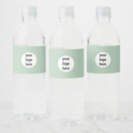 Groen promotioneel bedrijfslogo klant waterfles etiket