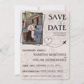 Groen Puerta Vallarta Paspoort Save The Date (Achterkant)