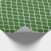 Groen Quaterfoil Lattice Quarter Wrapping Papier (Hoek)