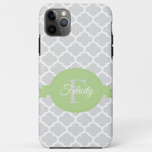 Groen Quatrefoil op maat gemaakt Case-Mate iPhone Case
