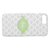 Groen Quatrefoil op maat gemaakt Case-Mate iPhone Case (Achterkant (Horizontaal))