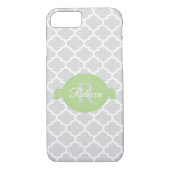 Groen Quatrefoil op maat gemaakt Case-Mate iPhone Case (Achterkant)